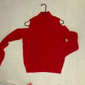 Red Rebecca Minkoff Cold Shoulder Sweater -M.